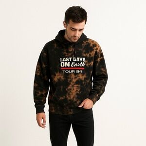 Topman Tie Dye Oversized Graphic Hoodie